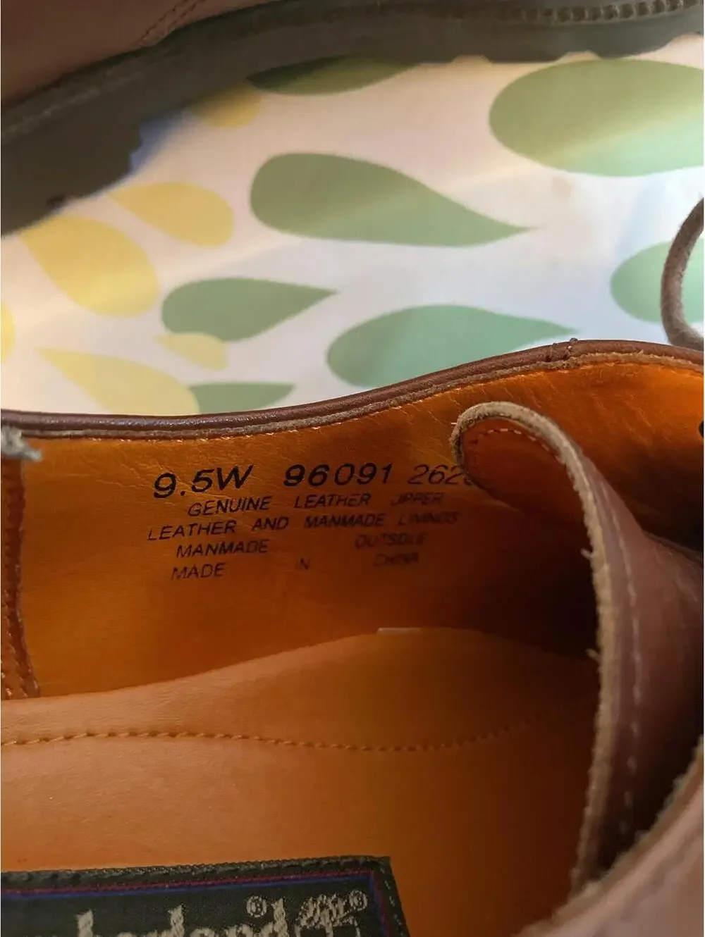 Timberland Men's Tan Waterproof Leather Derby Shoe US 9.5W Grandpa Style